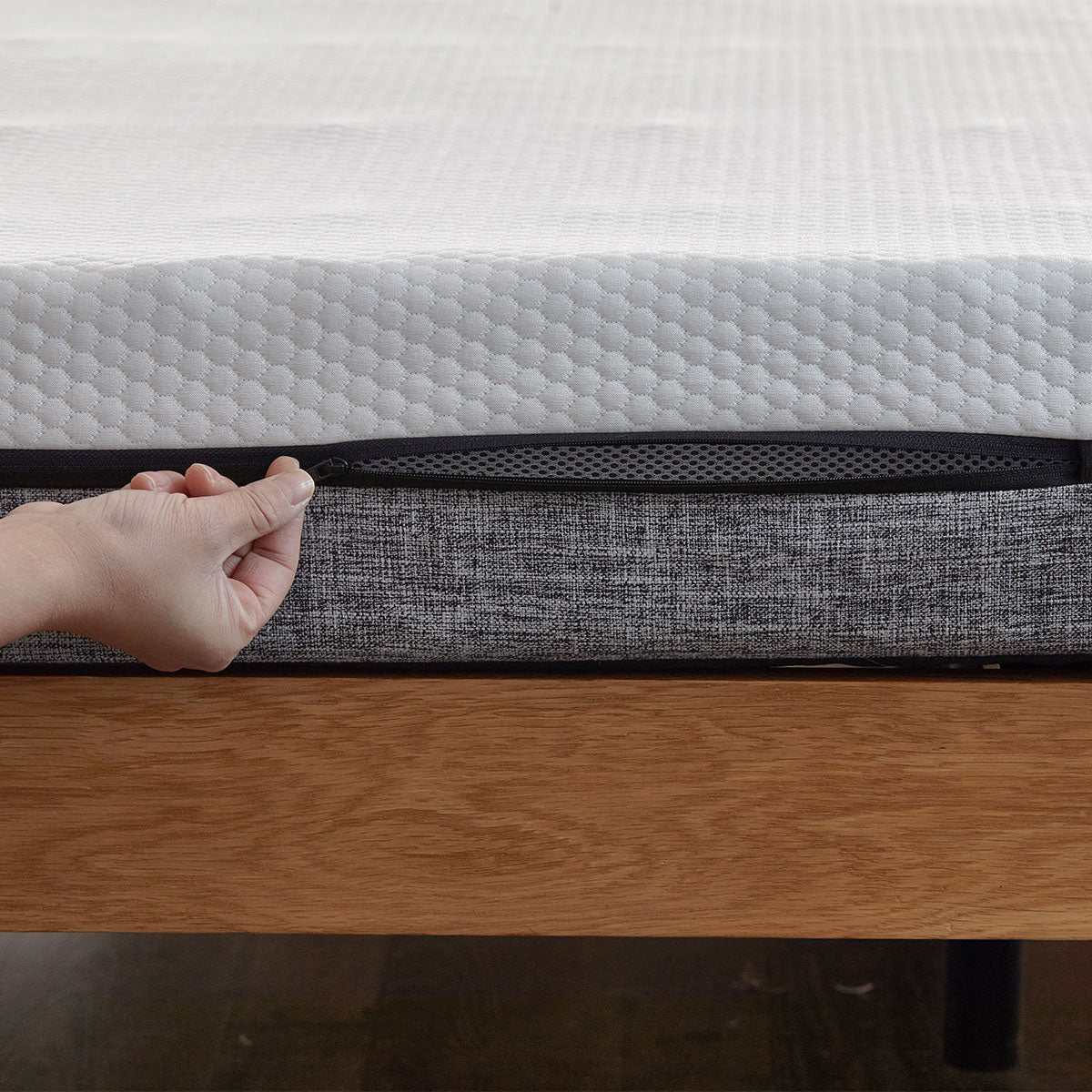 交換用カバー エコラテエリート 14cm一枚ものマットレス本体カバー - 画像9