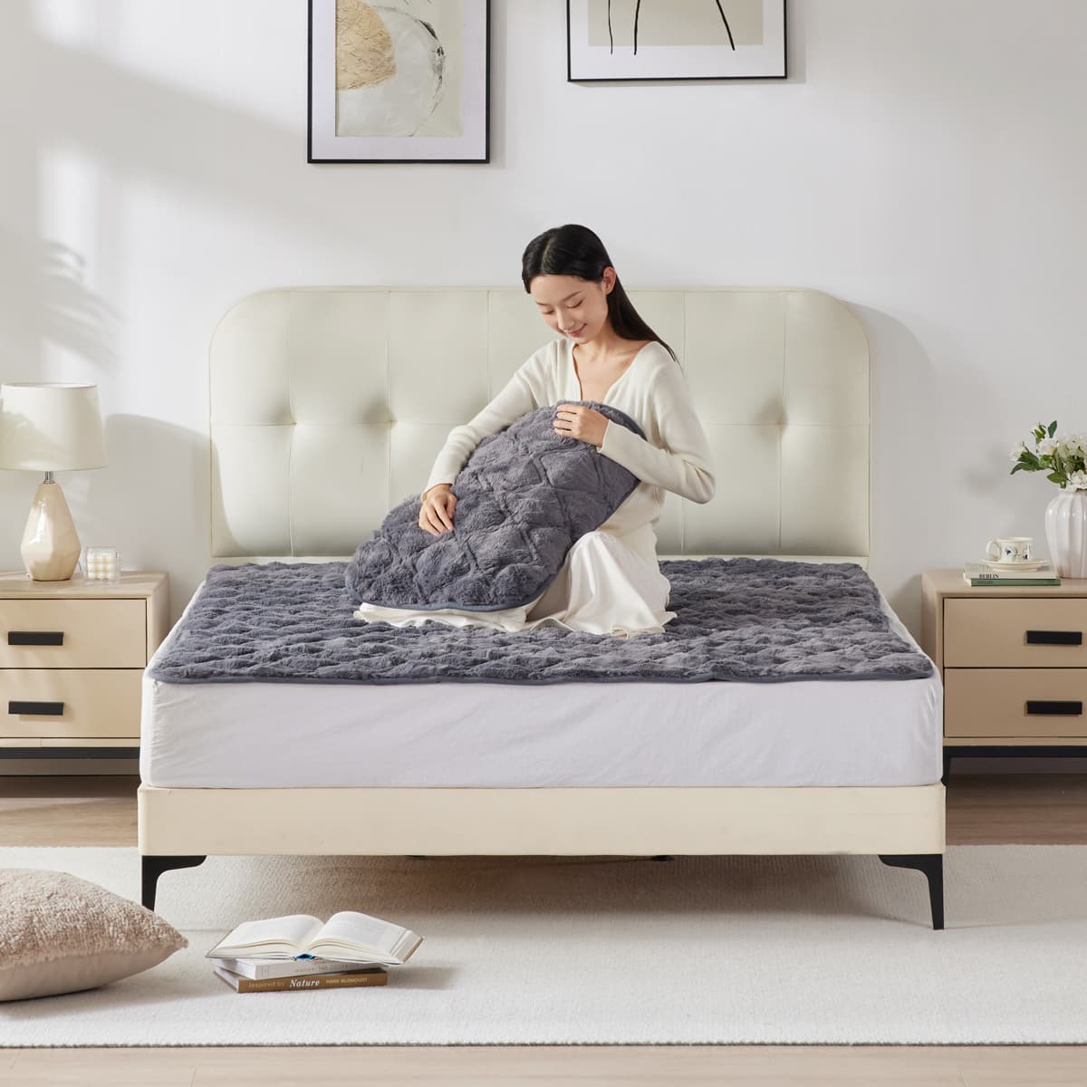 快眠タイムズ エアロゲル枕パッド(45×65cm・同色二枚組)