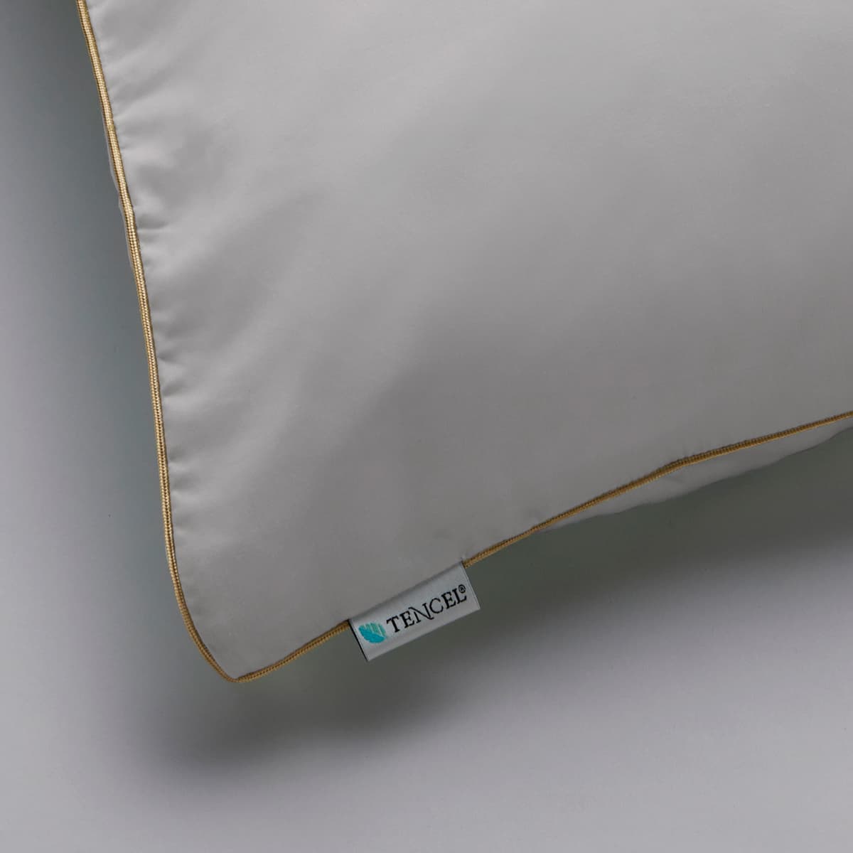 テンセル™100% 枕カバー2枚組 50cmx70cm (ゴールドパイピング)