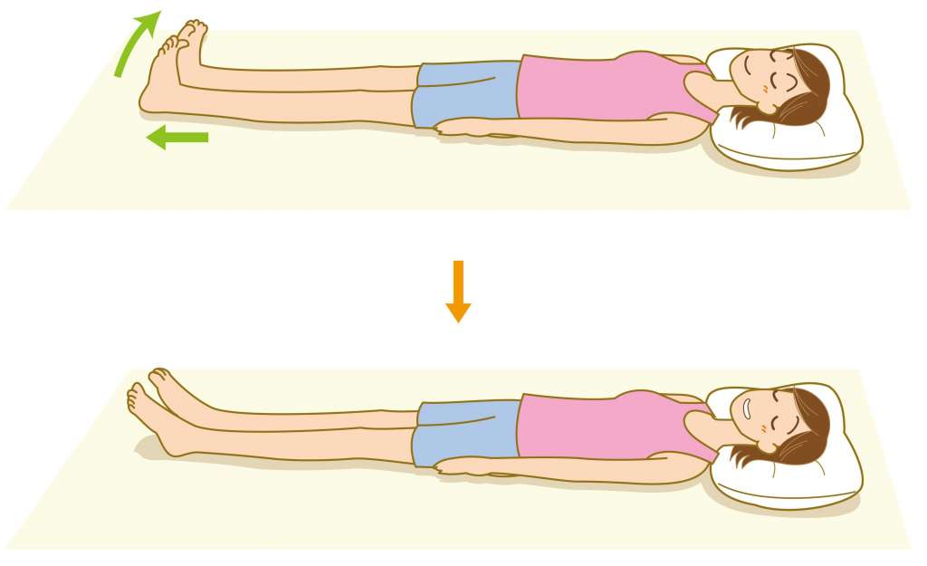 脚の筋弛緩法のやり方