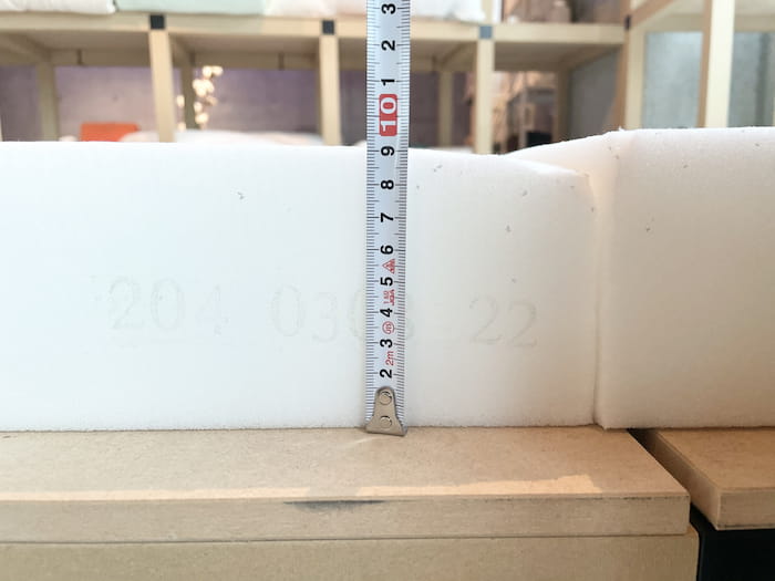 height-of-foam-right-after-opening-tansu-no-gen-mattress